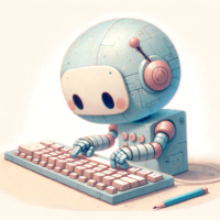 robot ja klaviatuur